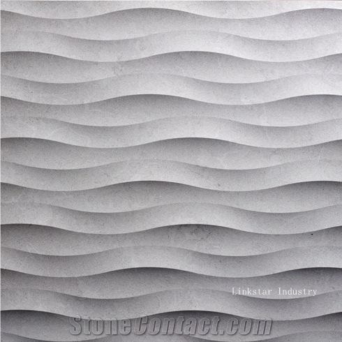 3d Natural Grey Marble Art Design Interior Wall Tiles