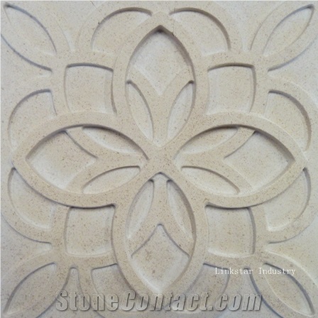 China Beige Natural Limestone 3d Wall Panels Modern Design