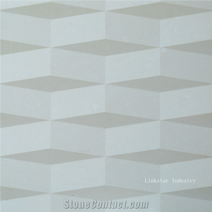 China Beige Quartzite 3d Interior Feature Modern Stone Wall Panels
