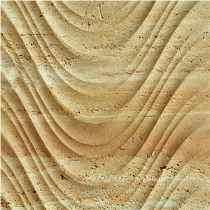 Natural Travertine 3d Feature Wall Paneling Designs, Beige Travertine Signs