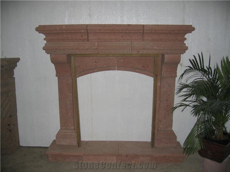 Cantera Roja Fireplace Mantel Surround Stone Fm50500