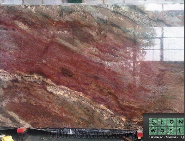 Ocean Bordeaux Granite 3cm Slabs