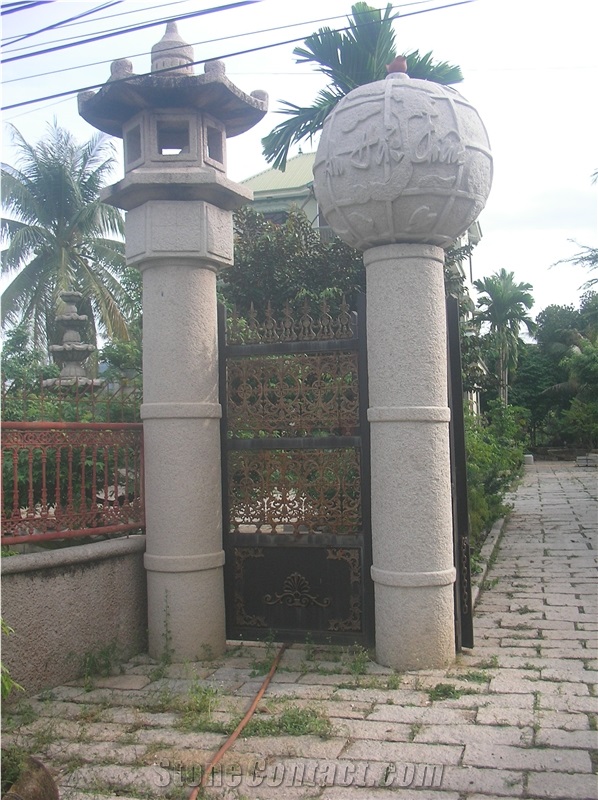 Gates - White Granite, Supreme White Granite Gates & Fence