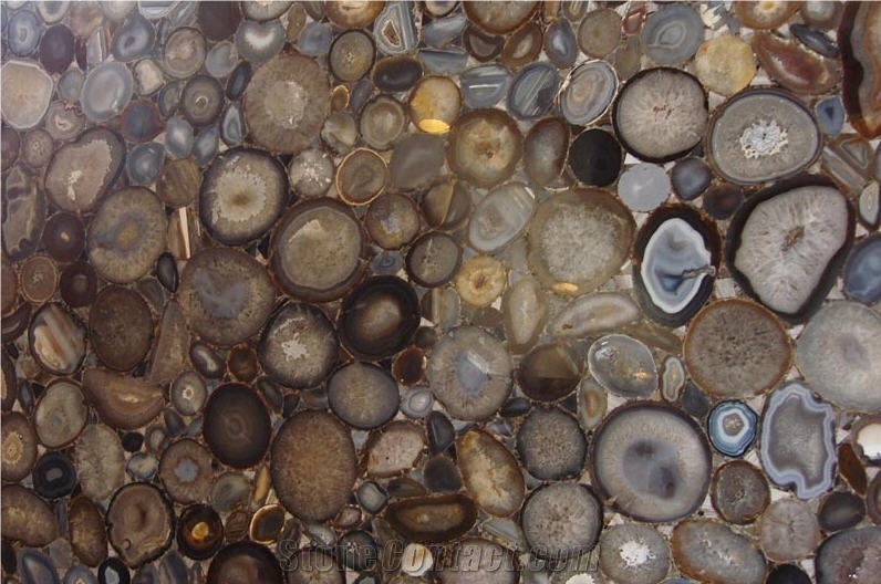 Black Banded Agate Semiprecious Stone