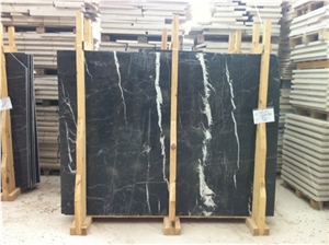 Turcomer Black Marble Blocks, Black and White Sardegna Marble Blocks
