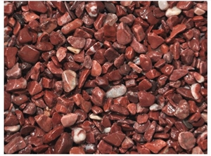 Red Indonesia Marble Pebble Stone
