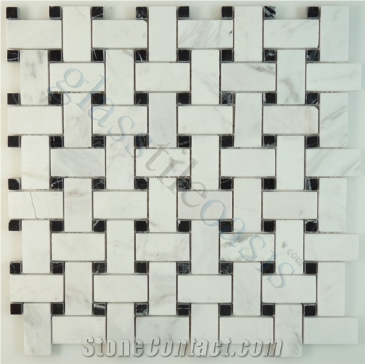 Marble Basketweave Mosaics