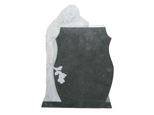 Ever Green Granite Memorials Monumets with Statue Maria, Tombstone with Sculptures