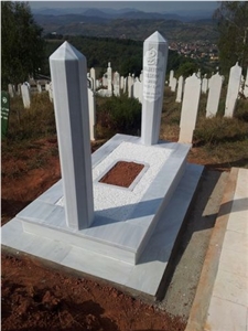 White Marble Muslim Gravestones