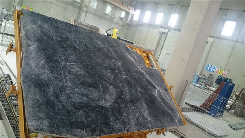 Black and Blue Marble Tiles & Slabs, Black Marble