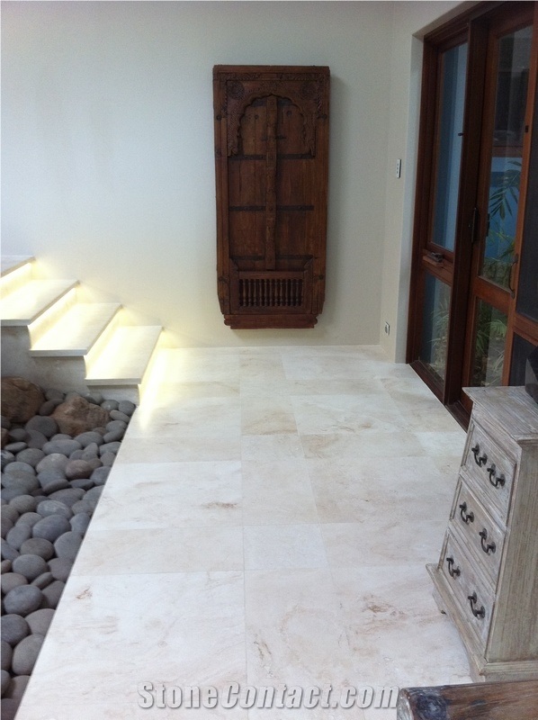 Aida Bianco Limestone Floor Tiles, White Italy Limestone Tiles & Slabs
