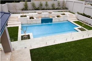 Limestone Pool Pavers, Pool Deck, Pool Coping, Beige Gohare Limestone Iran Pool Coping