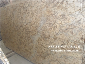 Giallo Fiorito Granite Slabs & Tiles,Yellow Granite Floor Covering