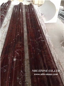 High Quantity Decorative Rosso Lepanto Marble Moulding,Border Lines
