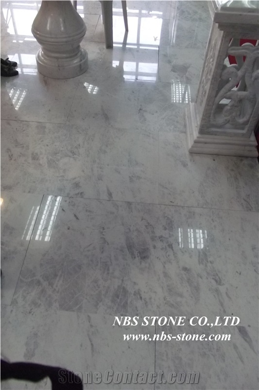 White Glacier Marble for Floor Covering Tiles, Turkey White Marble