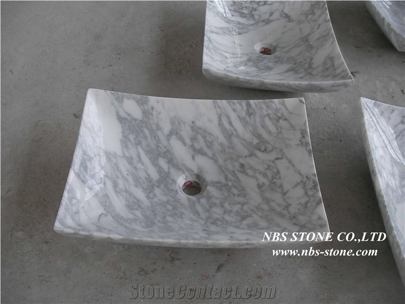 White Marble Basin Of Different Styles,China White Marble