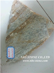 Yellow Wood Beige Slate Flagstone,Meshed Paver Stone