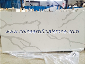 Calacatta White Eningeered Artificial Marble Stone Slabs