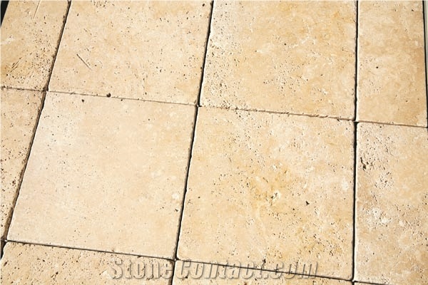 Denizli Travertine Tumbled Pattern tiles, beige travertine flooring tiles,  covering tiles 