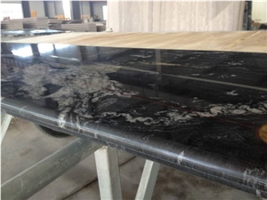 China Cosmos Black and White Granite Countertops, Black Granite Kitchen Countertops