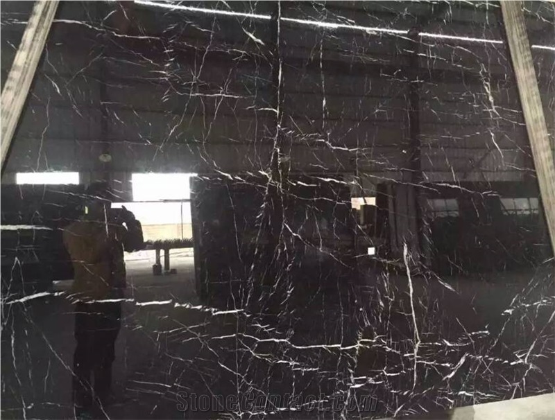 Nero Marquina Marble Slabs/Chinese Black-And-White Vein Marble/Nero Marble/Marquina Marble/Black Marble