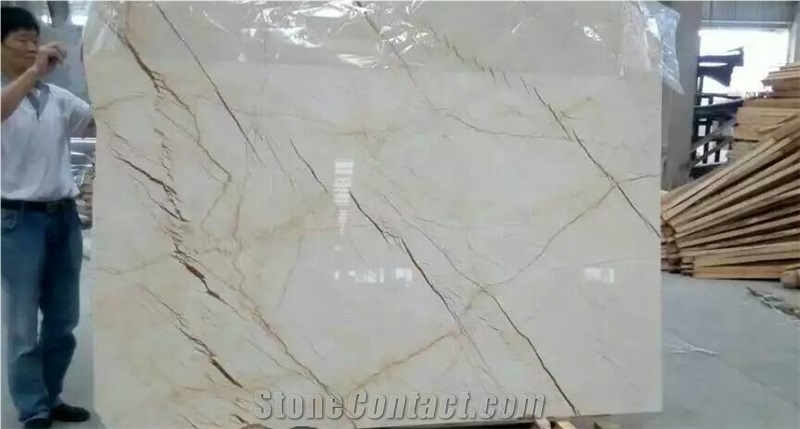 Sofitel Gold Marble Crema Evita Marble Slab Tiles,Turkey Beige Marble Panel Villa Wall Cladding Floor Covering Pattern Interior Stone Less Vein