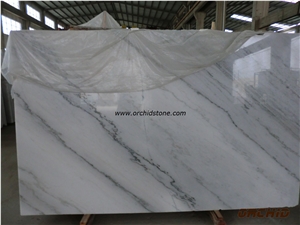 Polished Guangxi White Marble Slab, China White Marble