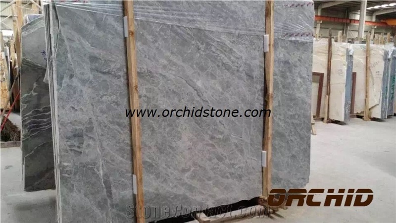 Polished Silver Grey Marble Slabs & Tile, Greece Grey Marble