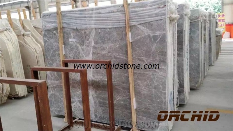 Silver Grey Marble Honed Slabs & Tiles, China Grey Marble