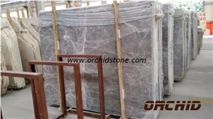 Silver Grey Marble Honed Slabs & Tiles, China Grey Marble