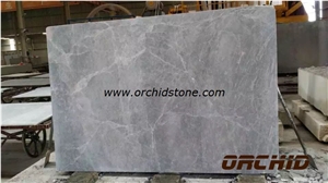 Silver Grey Marble Slab Honed, China Grey Marble