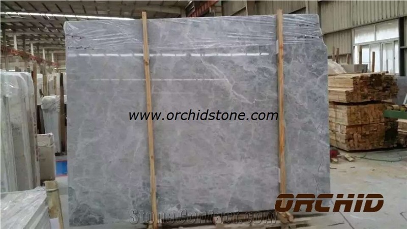 Silver Mink Marble Slab Honed, China Grey Marble