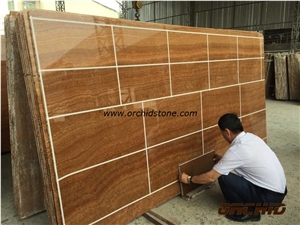 Yellow Wooden Vein Marble Tiles & Slabs, China Yellow Marble