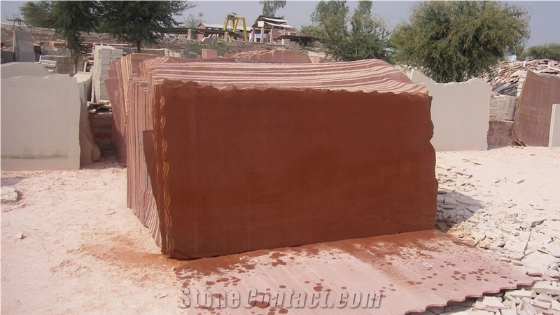 Agra Red Slabs Stone for Building & Walling