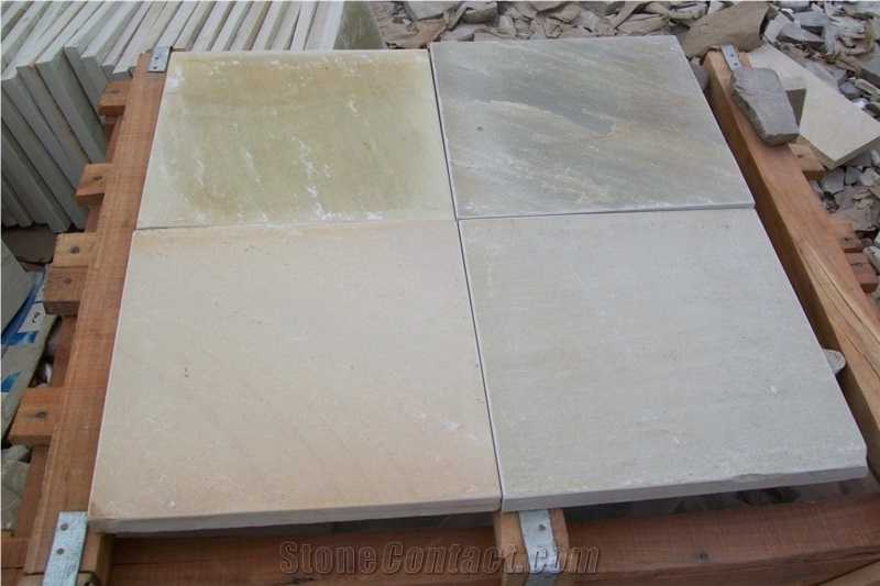 Mint Sandstone Tiles & Slabs, Beige Sandstone Tiles & Slabs