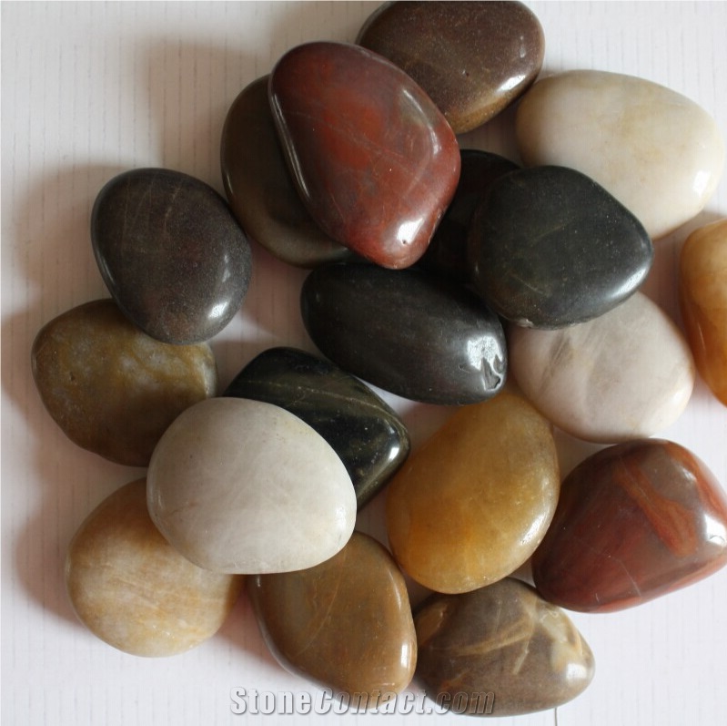Multi-Color Granite + Marble Pebble Stone