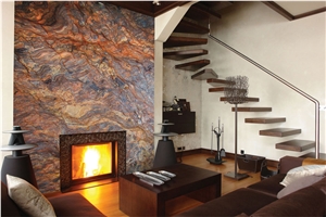Fusion Quartzite Fireplace Cover,Brazil Quartzite Work Top,Fushion Quartzite Fireplace Design