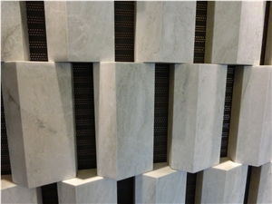 Sea Pearl Quartzite 3d Wall Panel,White Quartzite Wall Tile