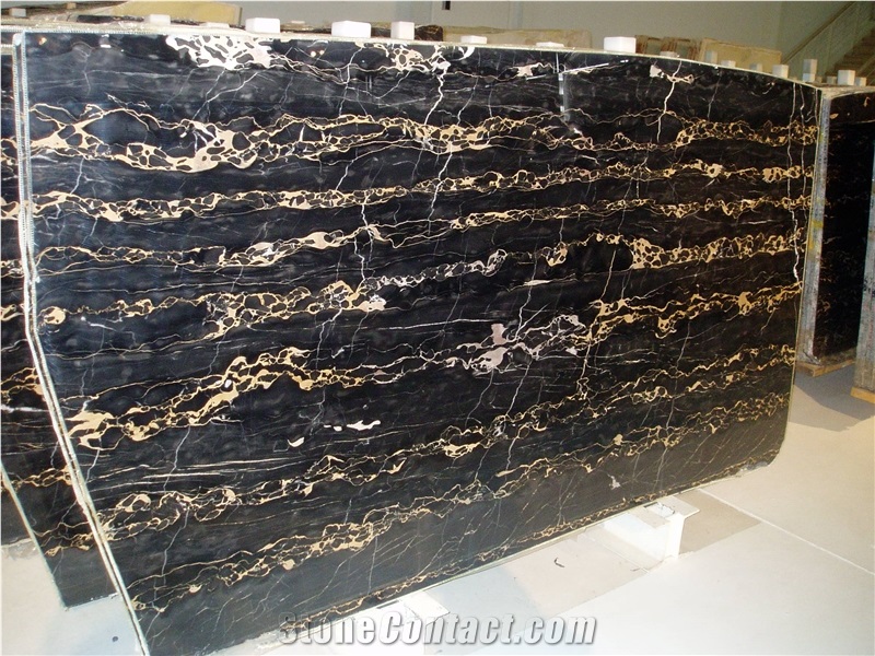 Black and Gold Marble Slabs & Tiles, Afghanistan Black Marble