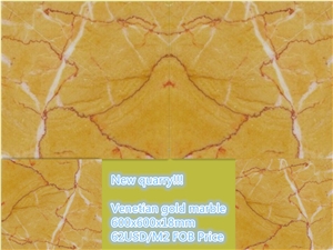 Yellow Marble Floor Tiles Price, Yellow Color Marble for Decoration