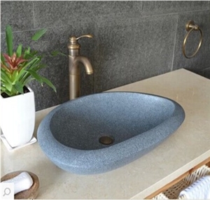 Best Natural Stone Wash Basin Sink by Granite for Outdoor Indoor,China Black G654 Granite Oval Wash Basins