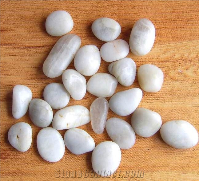 Cheaper White Pebble Stone,Size in 10~30 Mm,30~50mm,50~80mm