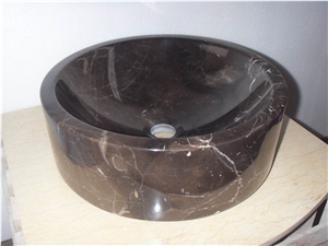 China Black Marquina Marble Wash Basin & Sink, China Marquina Black Marble Sinks & Basins