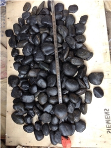 China Black Polished Pebbles / River Stone / Paving Stone Indoor & Outdoor