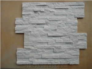 China Cheap Pure White Quartzite Culture Stone for Wall Cladding Decor, Ledge/Loose/Corner Stone Filedstone Feature Wall, Natural Building Stone Exterior Decoration