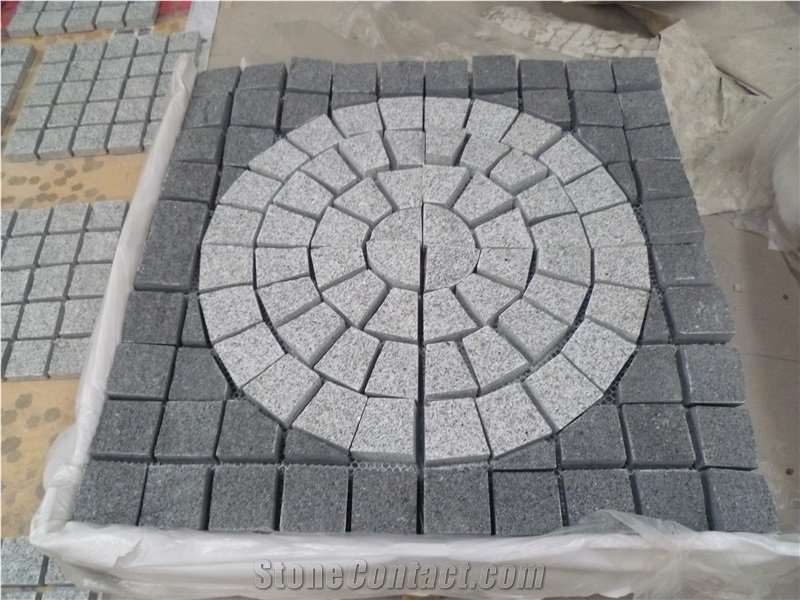 China Grey G654 Granite Cube Stone & Paver, Dark Grey Granite Paver