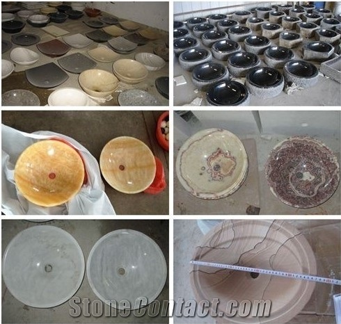 China Light Green Onyx Sink Wash Basin,Natural Luxary Round Stone Sink,Above Countertop Sink,Decorative Onyx Stone