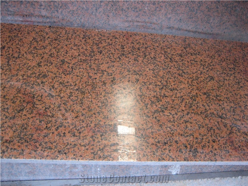 Chinese Dark Tianshan Red Granite Slabs, China Red Granite