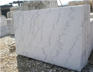 Chinese Guangxi White Carrara Marble Slab, China White Marble