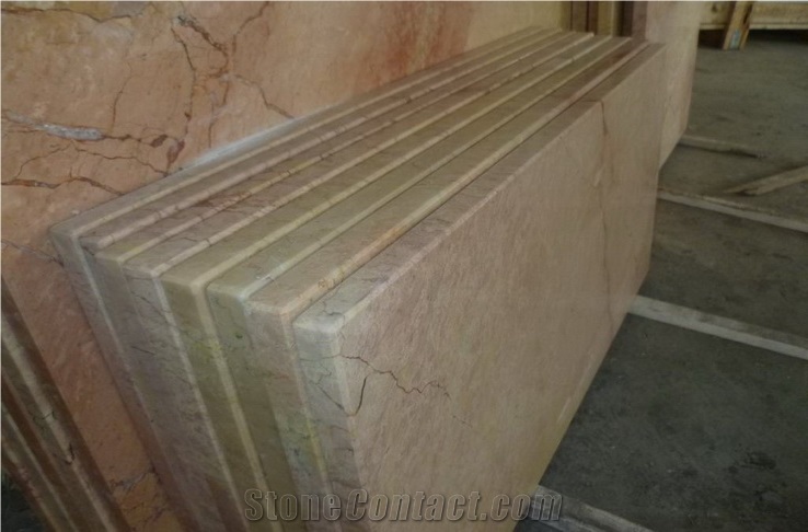 Chinese Pink Peach Marble Worktops, Pacific Peach Marble Countertop